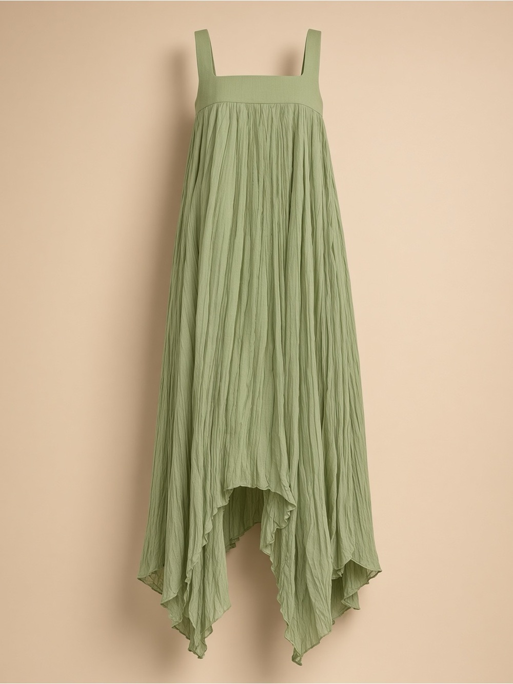 Bibhu Mohapatra x RTR Sleeveless High-Low Green Empire Midi Dress